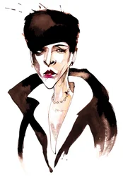 Djuna Barnes, écrivaine et artiste moderniste américaine influente; caricature